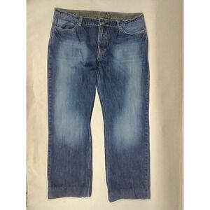 Buffalo David Bitton Driven Mens Straight Leg Jeans Blue Denim 36x30 (Tag 36x34)